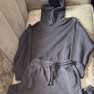 Zara Gray Hoodie and Joggers Set